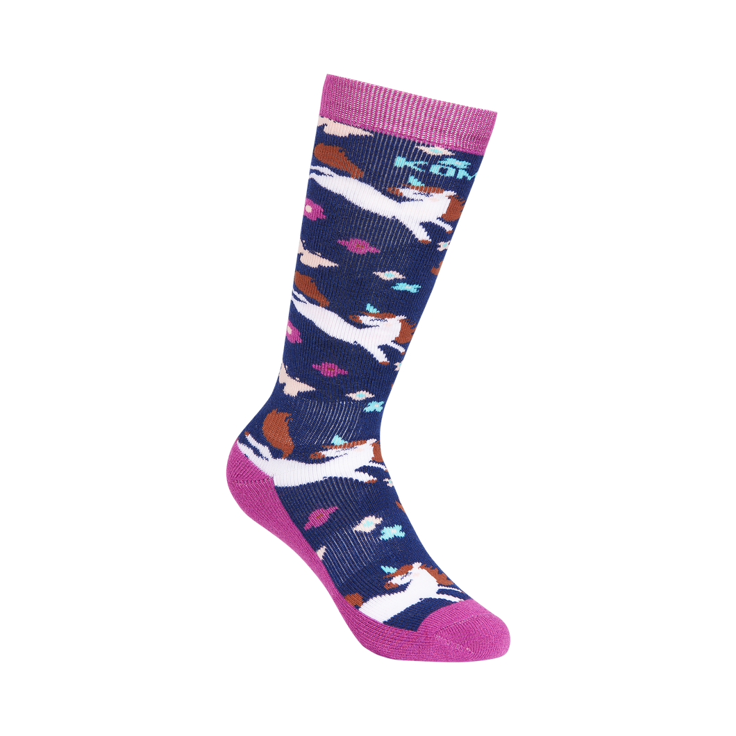 Kombi Rumble Socks Happy Blue Unicorn