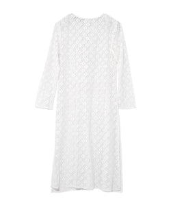 Echo Astrid Longline Lace Dress White