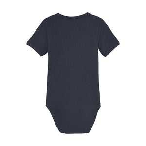 Minymo Baby Onesie and Stripe Overall Navy