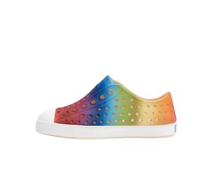 Native Jefferson Print Kids Shoes Rainbow Gradient