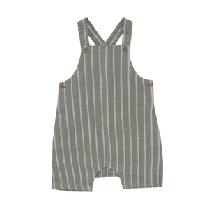 Minymo Baby Onesie and Stripe Overall Sage