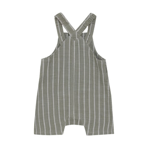 Minymo Baby Onesie and Stripe Overall Sage