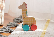 Load image into Gallery viewer, On-the-Go Giraffe Wooden Pull Toy
