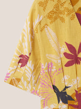 Load image into Gallery viewer, White Stuff UK Kate Linen Blend Midi Dress Yellow Multi
