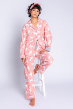 Load image into Gallery viewer, PJ Salvage Flannel Pyjamas Pink Horses
