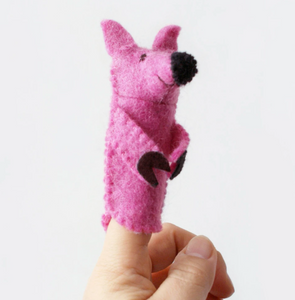 Animal Finger Puppets Felted Wool