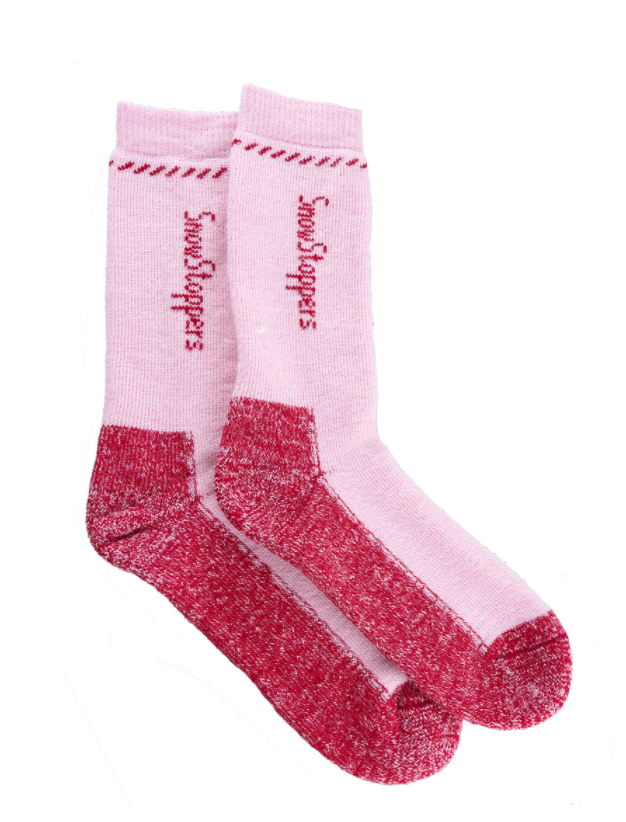 Alpaca Wool Socks Pink/Red