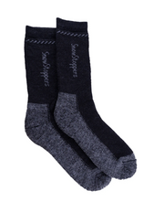 Load image into Gallery viewer, Alpaca Wool Socks Black/Grey
