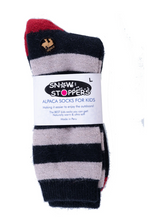 Load image into Gallery viewer, Alpaca Wool Socks Black/White Stripe
