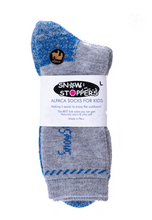 Load image into Gallery viewer, Alpaca Wool Socks Grey Blue
