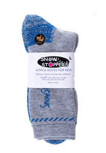 Alpaca Wool Socks Grey Blue