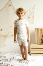 Load image into Gallery viewer, Coccoli Watercolor Fish Cotton Modal Summer PJs

