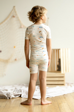 Load image into Gallery viewer, Coccoli Watercolor Fish Cotton Modal Summer PJs
