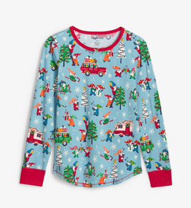 Little Blue House Gnome for the Holiday Womens Jersey PJ Set