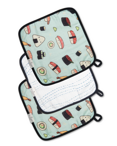 Loulou Lollipop Sushi 3 Piece Washcloth Set