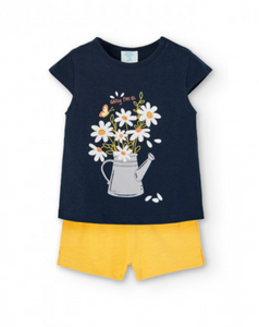 Boboli Daisy Tee & Yellow Short