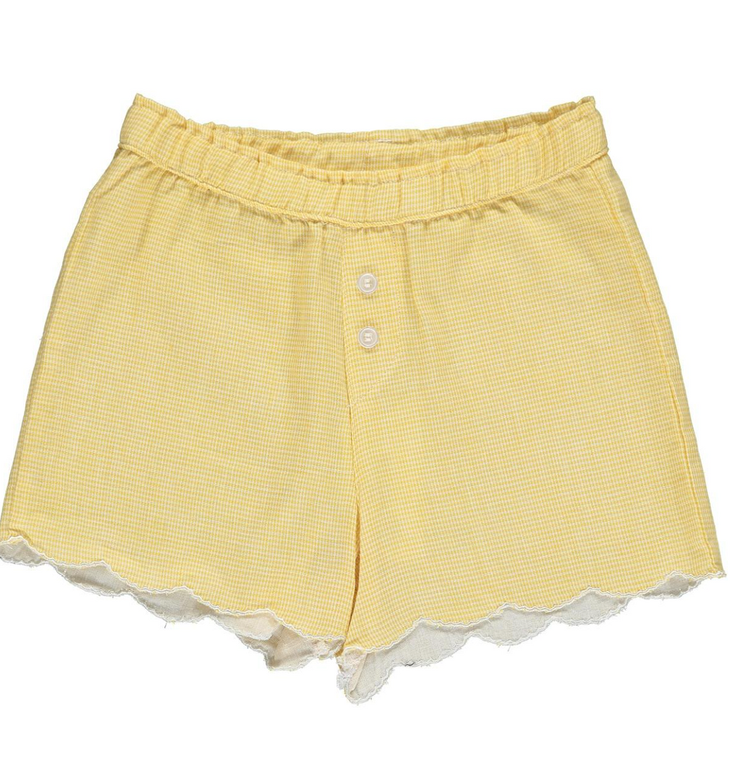 Vignette Beatrix Shorts Yellow Check