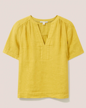 Load image into Gallery viewer, White Stuff UK June Linen Top Mid Chartreuse
