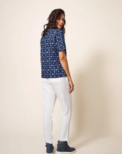 Load image into Gallery viewer, White Stuff UK June Linen Top Navy Multi
