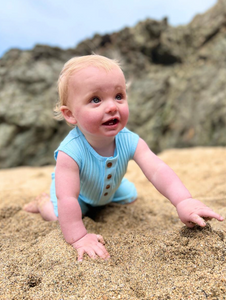 Me and Henry Rib Henley Shortie Playsuit