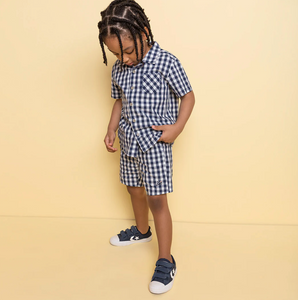 Miles the Label Navy Gingham Shirt