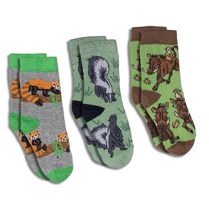 Red Panda, Skunk and Warthogs Socks 3-Pack
