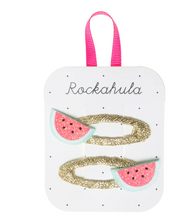 Load image into Gallery viewer, Rockahula Little Watermelon Glitter Clips
