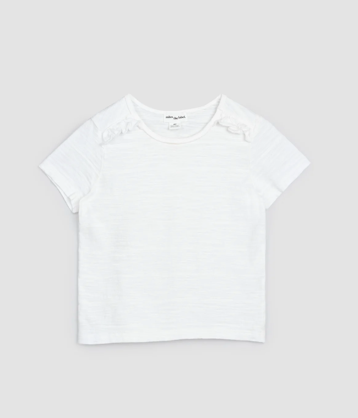 Miles the Label Frill Tee Off White