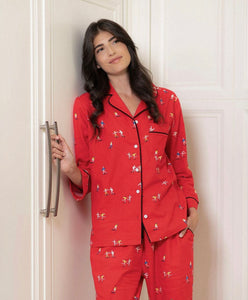 Latte Love Red Skater Flannel Pyjamas