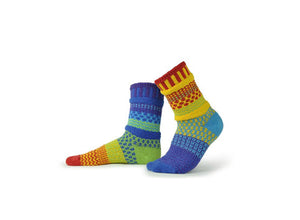 Solmate Adult Recycled Cotton Blend Sox Rainbow