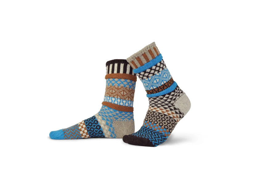Solmate Adult Recycled Wool Blend Sox Walnut