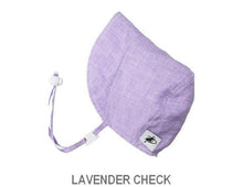 Load image into Gallery viewer, Summer Day Linen Check Bonnet

