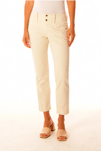 Brenda Beddome Crop Straight Leg Cotton Jean Natural