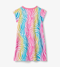 Load image into Gallery viewer, Hatley Rainbow Zebra Short Sleeve Nightdress
