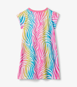 Hatley Rainbow Zebra Short Sleeve Nightdress